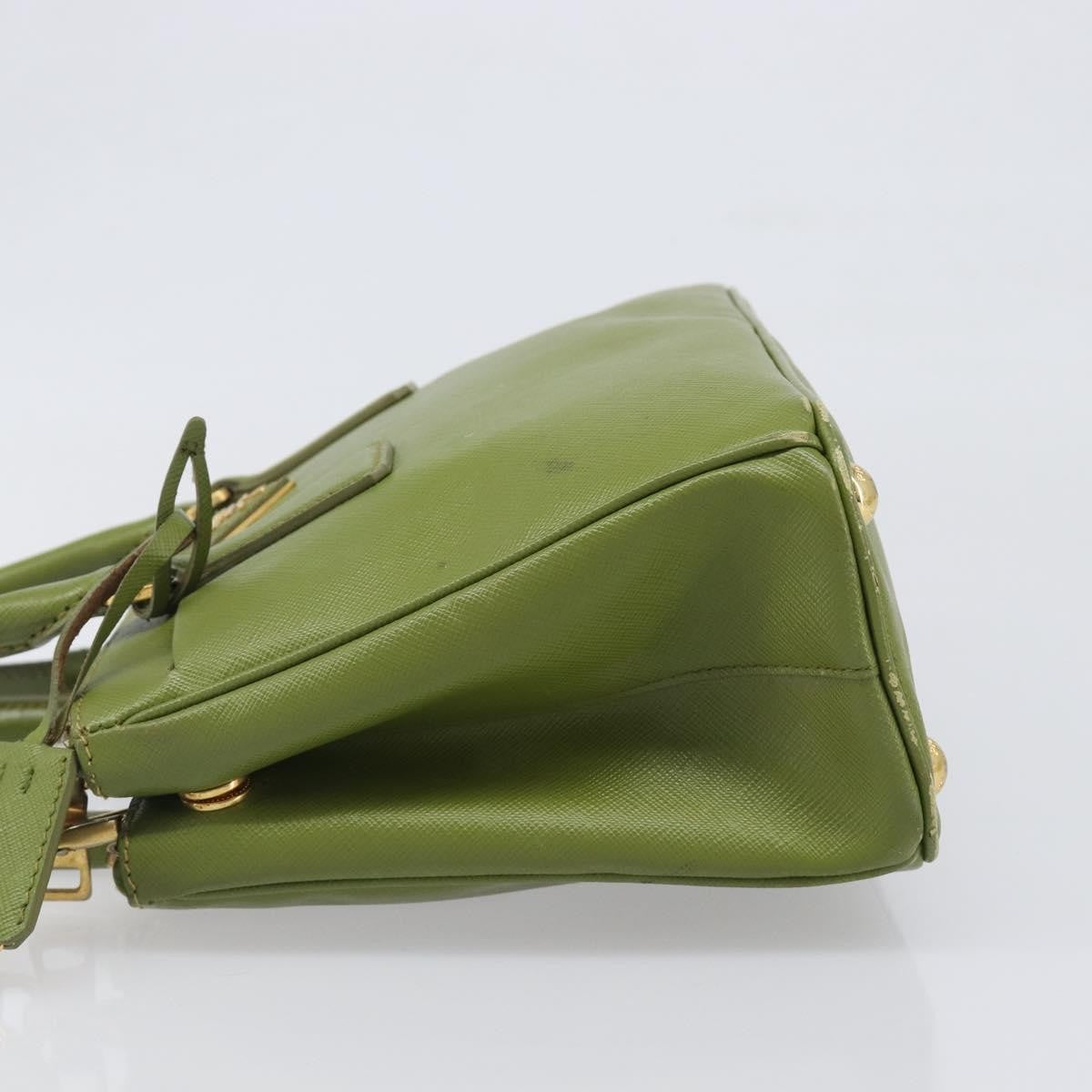 Prada Galleria  Strap Leather, Green, Leather, Handbag