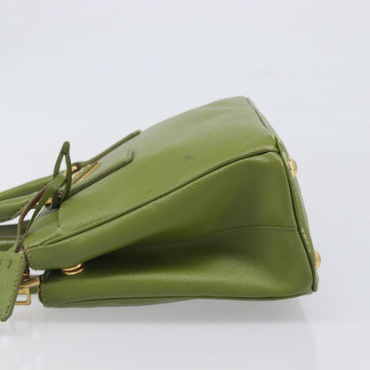 Prada Galleria  Strap Leather, Green, Leather, Handbag