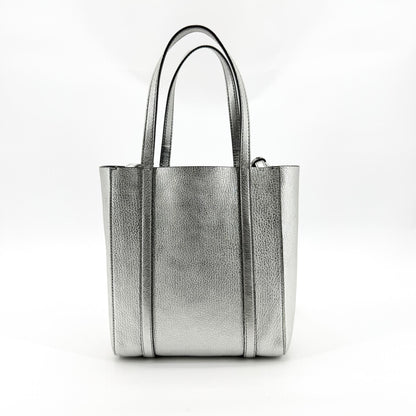Balenciaga Everyday Patent, Silver, Leather, Tote Bag
