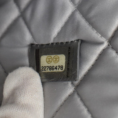 Chanel iPad Pouch Quilted Lambskin, BLACK, LEATHER, Clutche & pouche