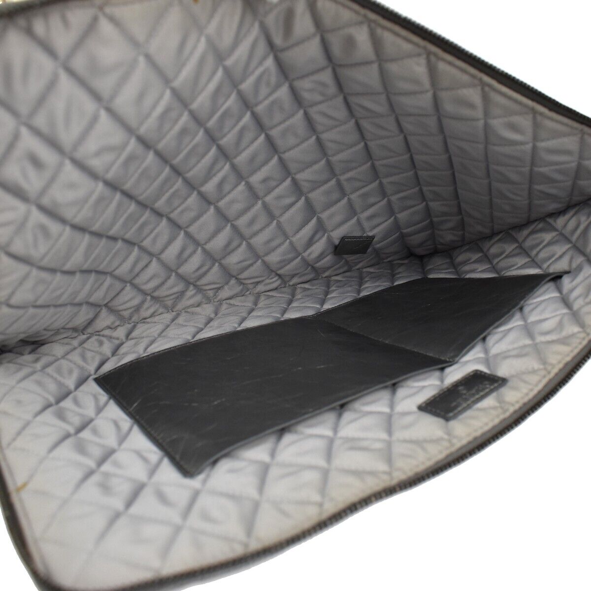 Chanel iPad Pouch Quilted Lambskin, BLACK, LEATHER, Clutche & pouche