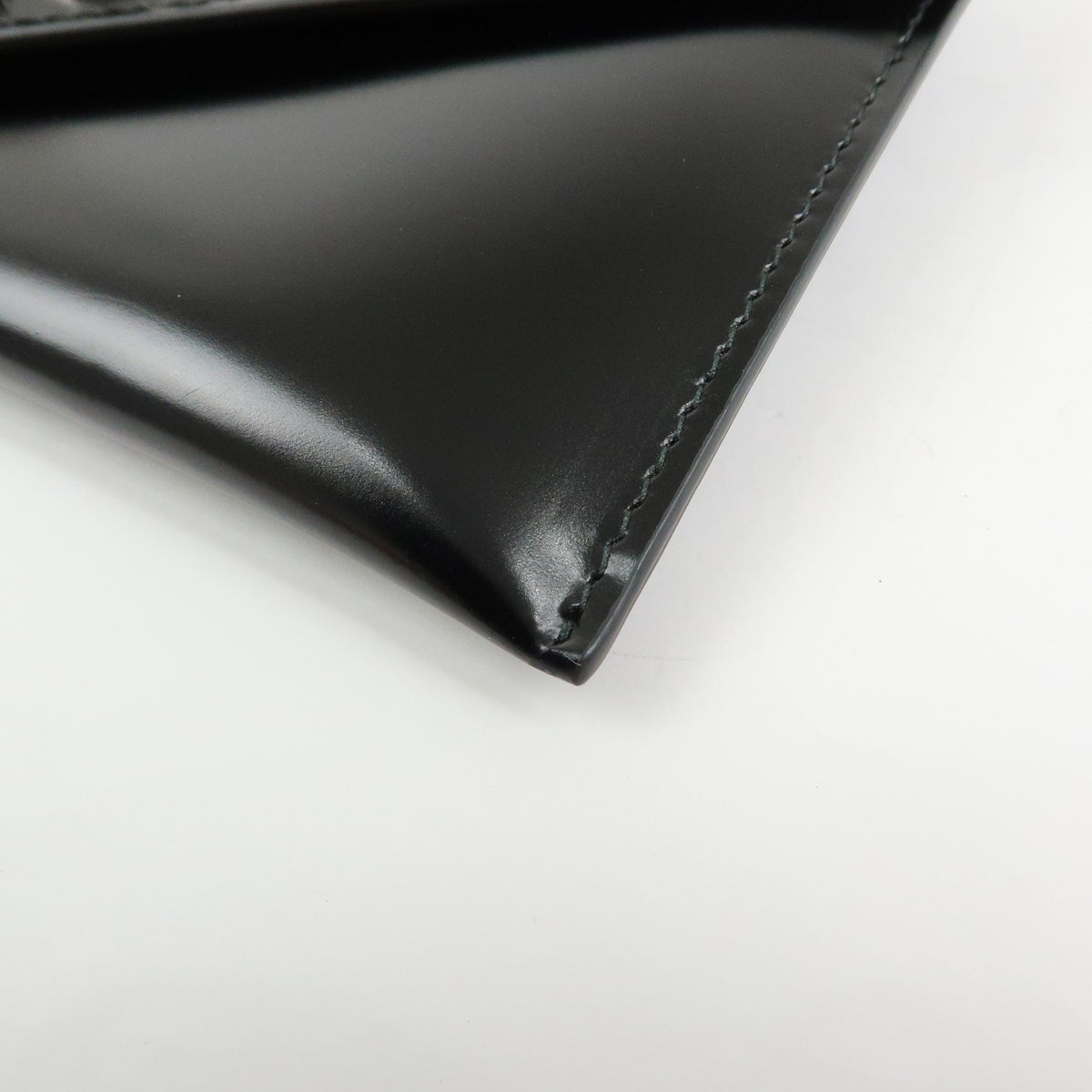 Prada Envelope Logo Clutch Spazzolato Leather, Black, Leather, Clutch