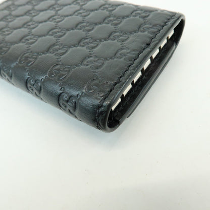 Gucci Flap Card Case Guccissima Leather, Black, Leather, Card Holder