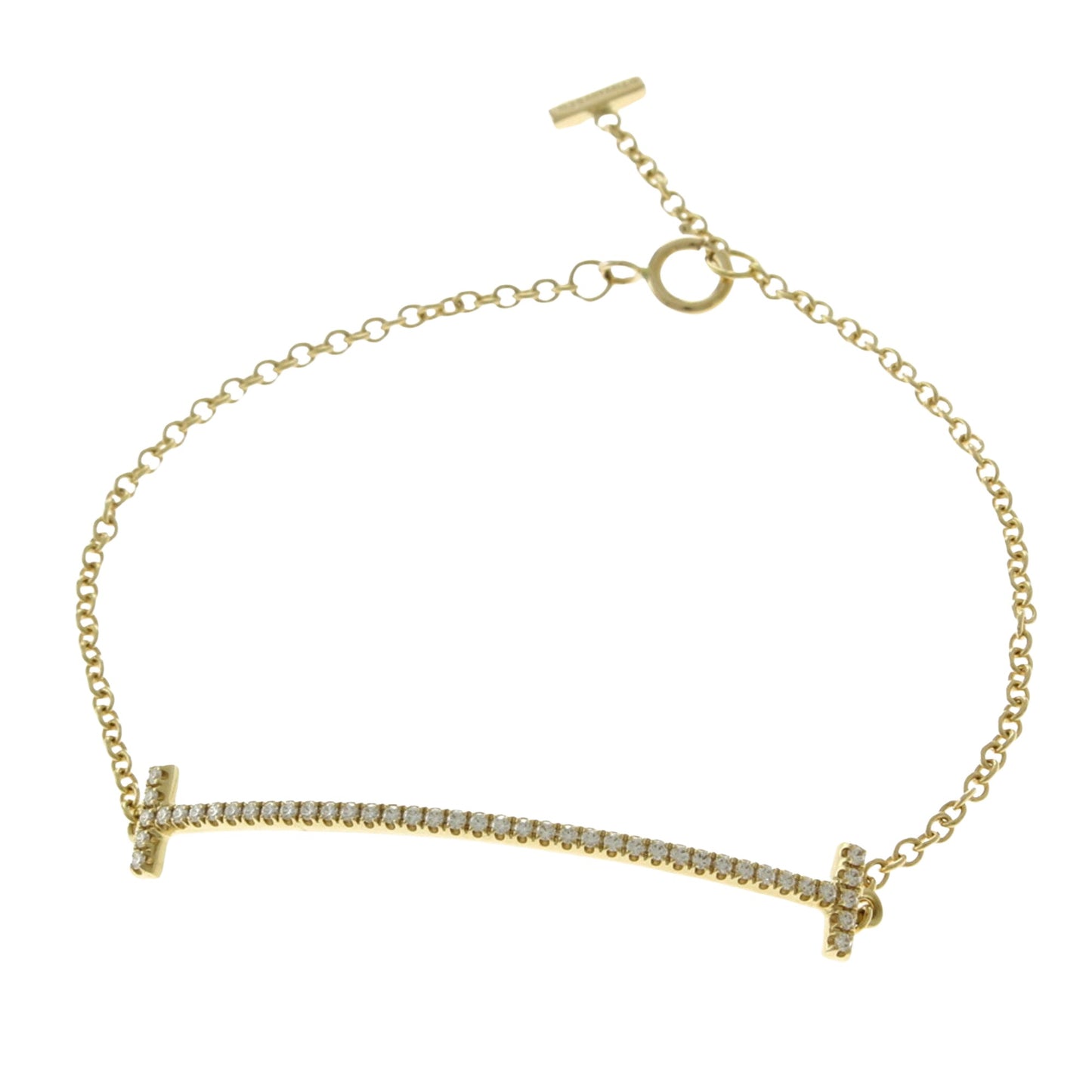 Tiffany & Co T Smile, Gold, Yellow Gold, bracelet