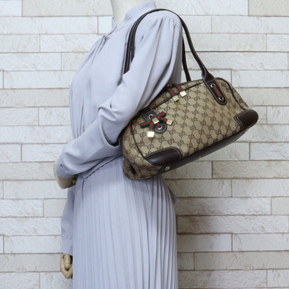 Gucci Princy, Brown, Canvas, shoulder