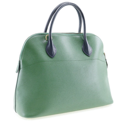 Hermès Bolide, Green, Leather, handbag