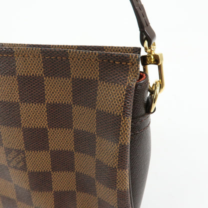 Louis Vuitton Trousse Make Up Damier, Brown, Canvas, Clutch