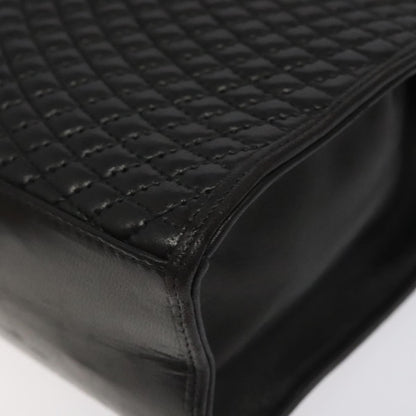 Bally Vintage Quilted Leather, Black, Leather, Handbag