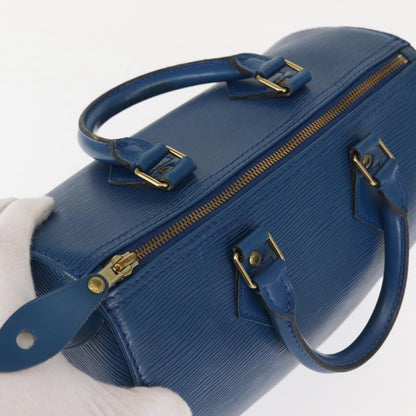 Louis Vuitton Speedy Mini HL Handbag Damier, BLUE, LEATHER, Handbag