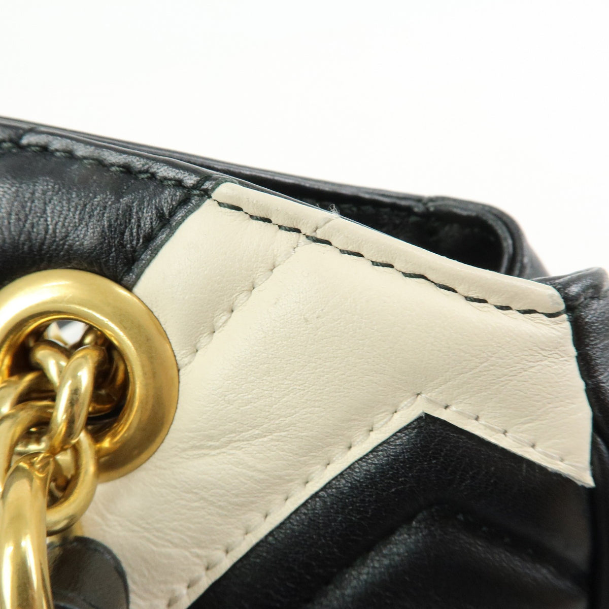 Gucci GG Marmont Chain Matelasse Leather, Black, Leather, Crossbody Bag