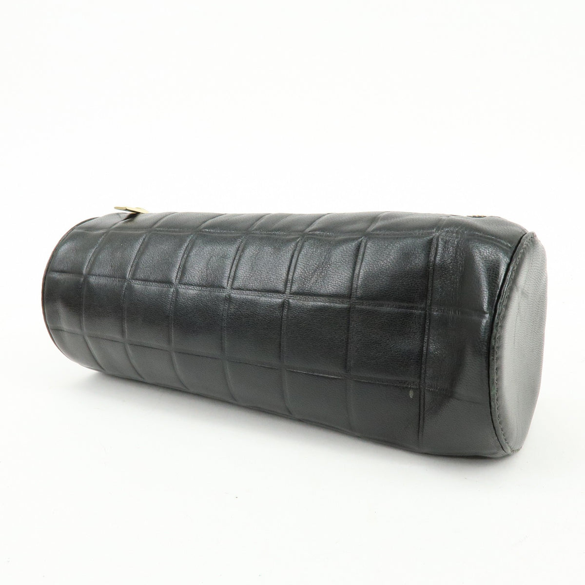 Chanel Chocolate Bar Cosmetic Quilted Lambskin, Black, Leather, Toiletry Case