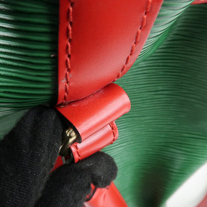 Louis Vuitton Bicolor Petit Noe Epi Leather, Green, Leather, Handbag
