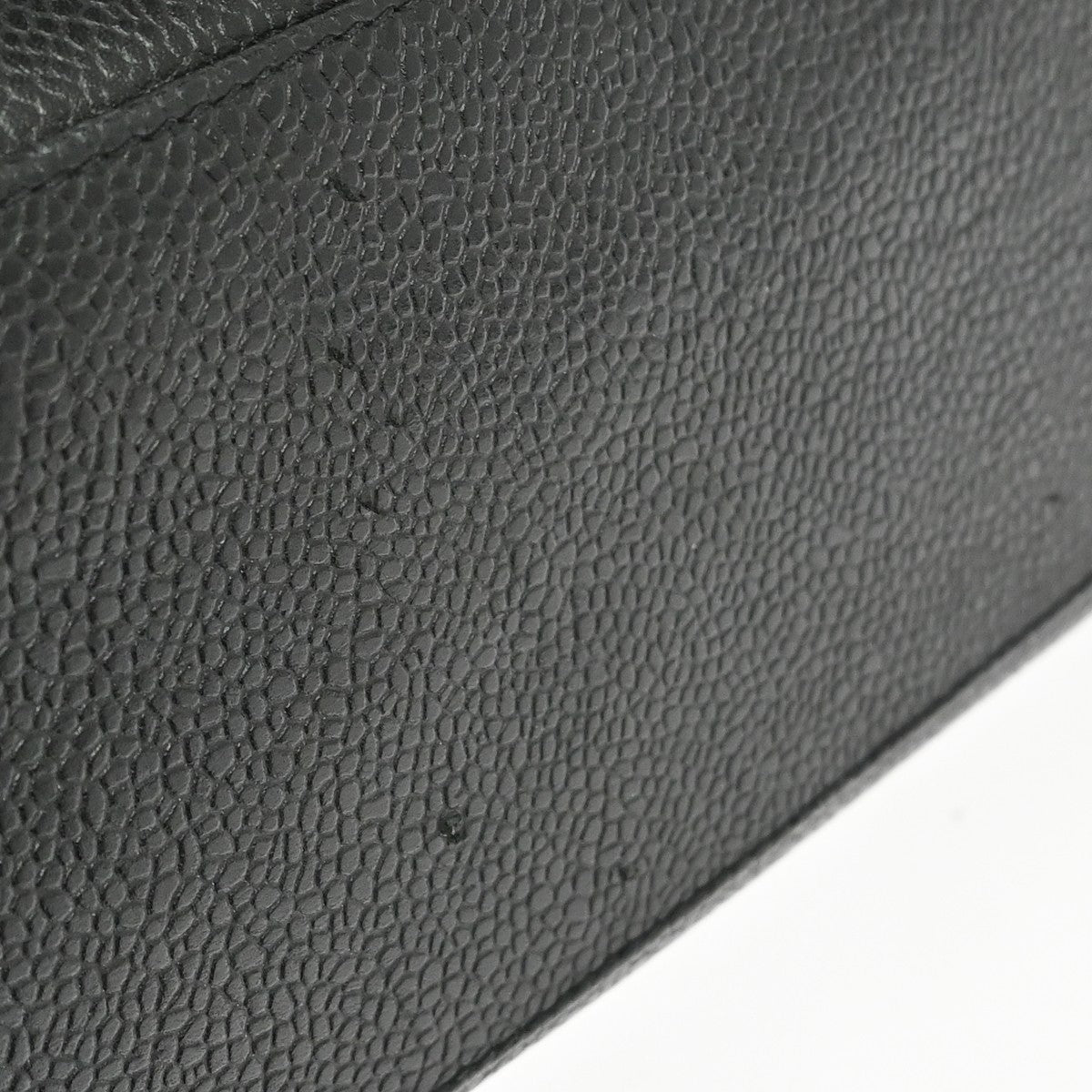 Chanel Vintage Front Pocket Caviar, Black, Leather, Tote Bag
