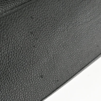 Chanel Vintage Front Pocket Caviar, Black, Leather, Tote Bag