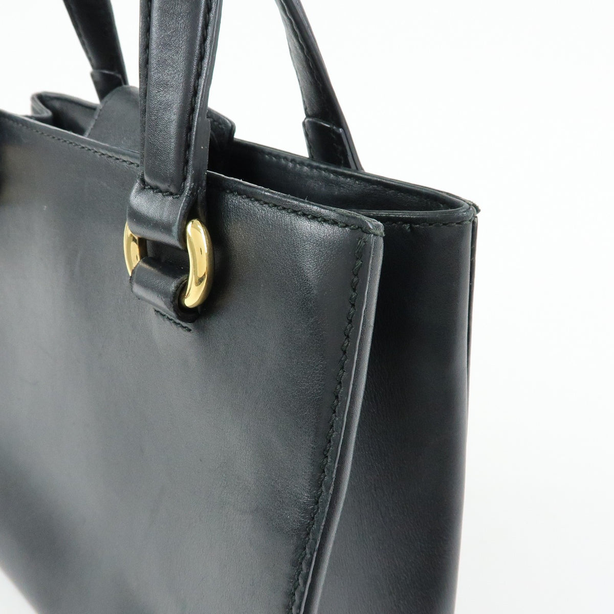 Gucci Sylvie Top Handle Leather, Black, Leather, Handbag