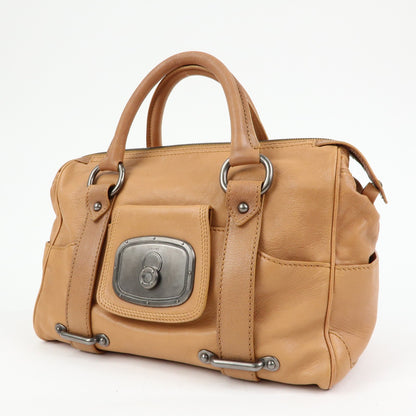 Celine Handbag Leather, Brown, Leather, Handbag
