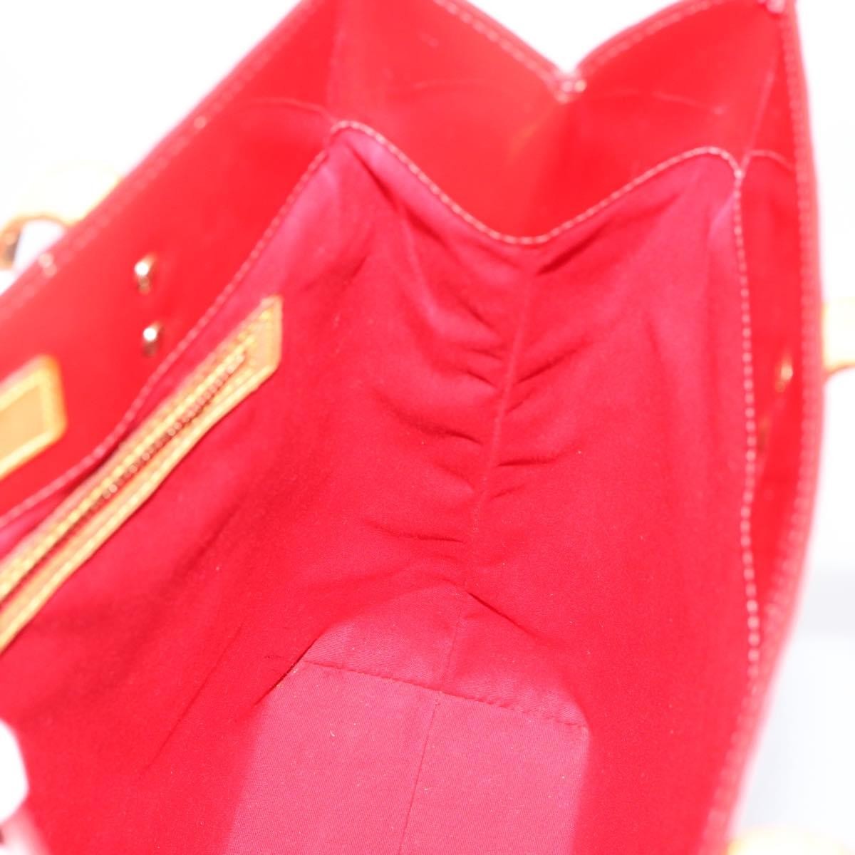 Louis Vuitton Reade Monogram Vernis, Red, Patent Leather, Handbag