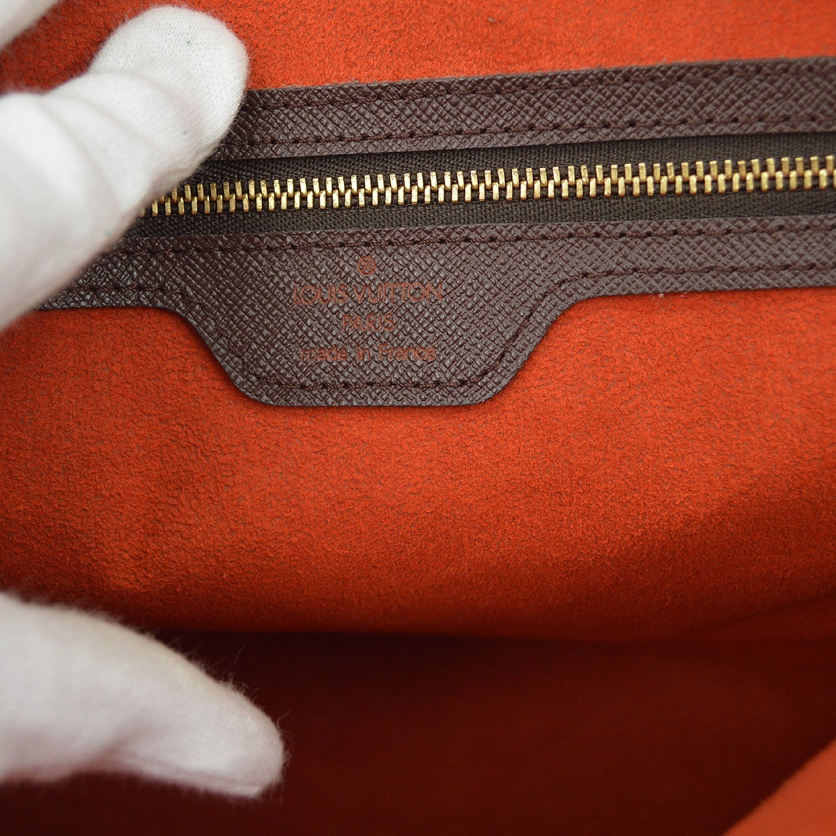 Louis Vuitton Brera Damier Ebene, Brown, Canvas, Handbag