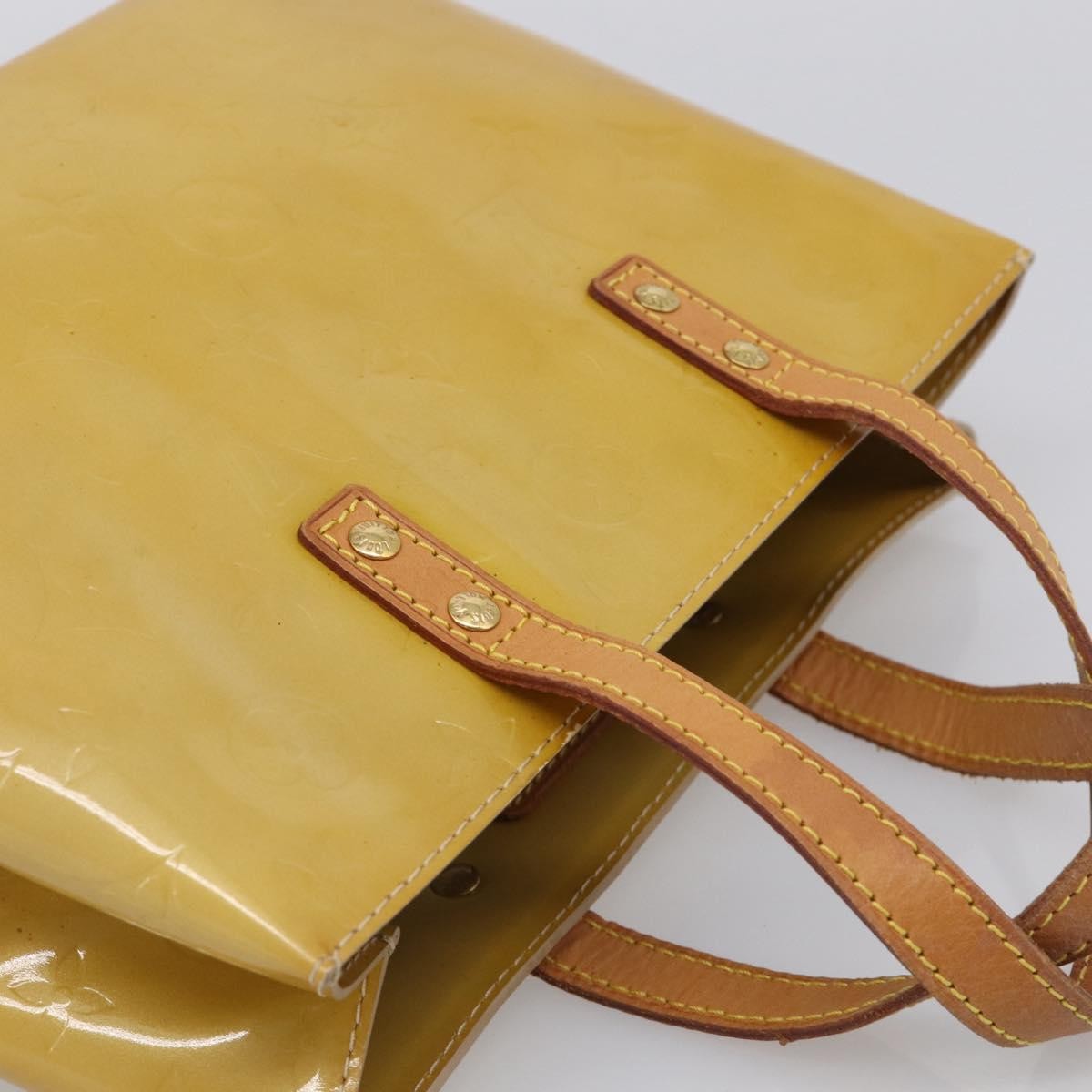 Louis Vuitton Reade Monogram Vernis, Beige, Patent Leather, Handbag