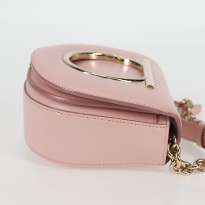 Salvatore Ferragamo Vela Flap Leather, Pink, Leather, Crossbody Bag