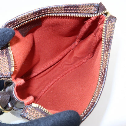 Louis Vuitton Trousse Make Up Damier, Brown, Canvas, Clutch