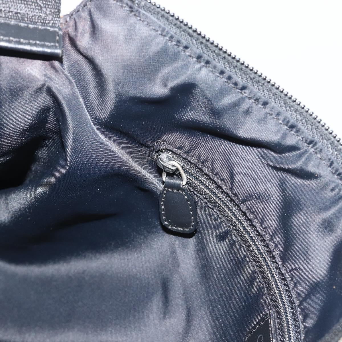 Christian Dior Vintage Trotter Messenger Diorissimo Canvas, Black, Canvas, Shoulder Bag