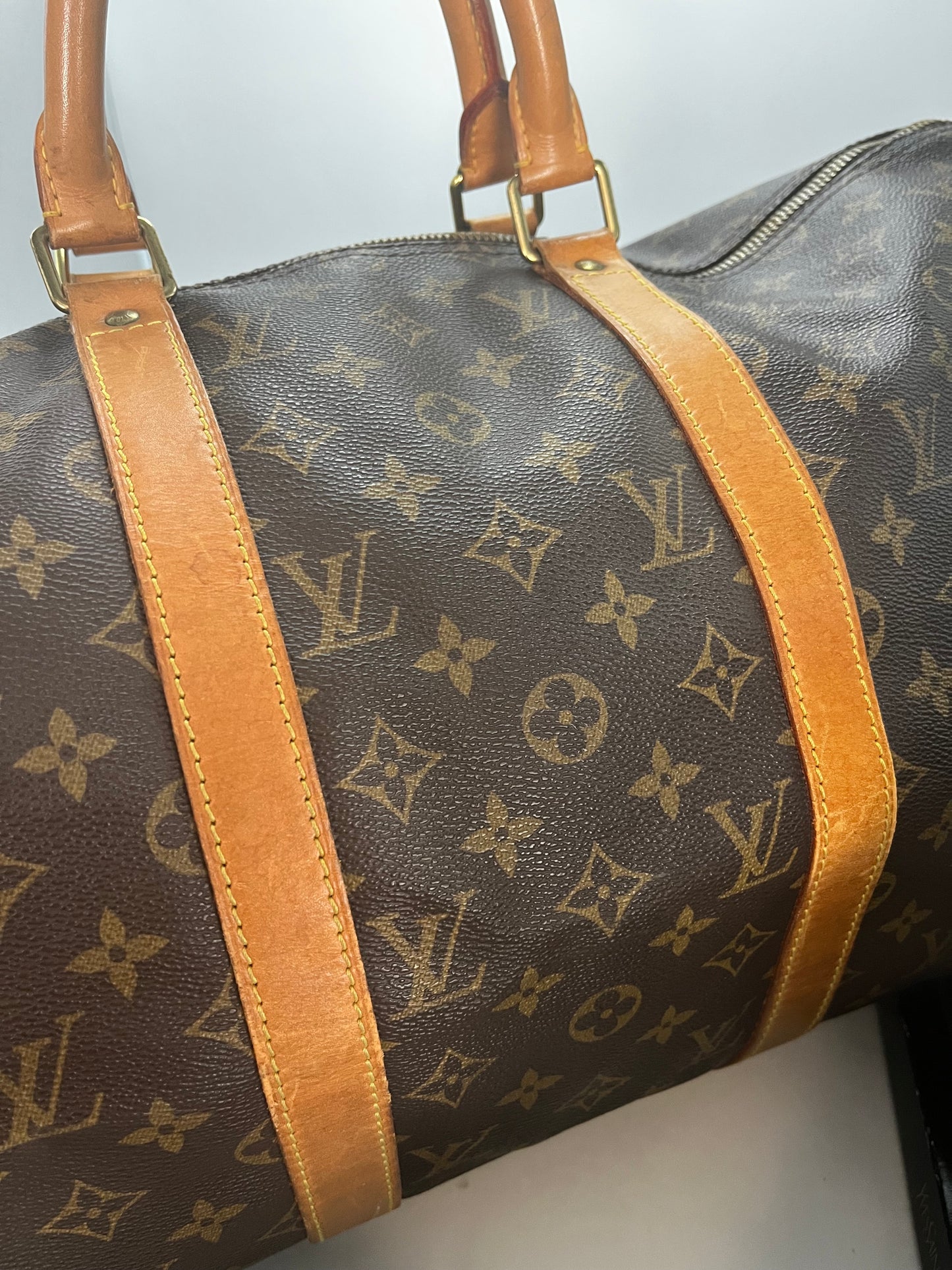 Louis Vuitton Keepall Bandouliere Monogram Canvas, Brown, Canvas, Travel Bag