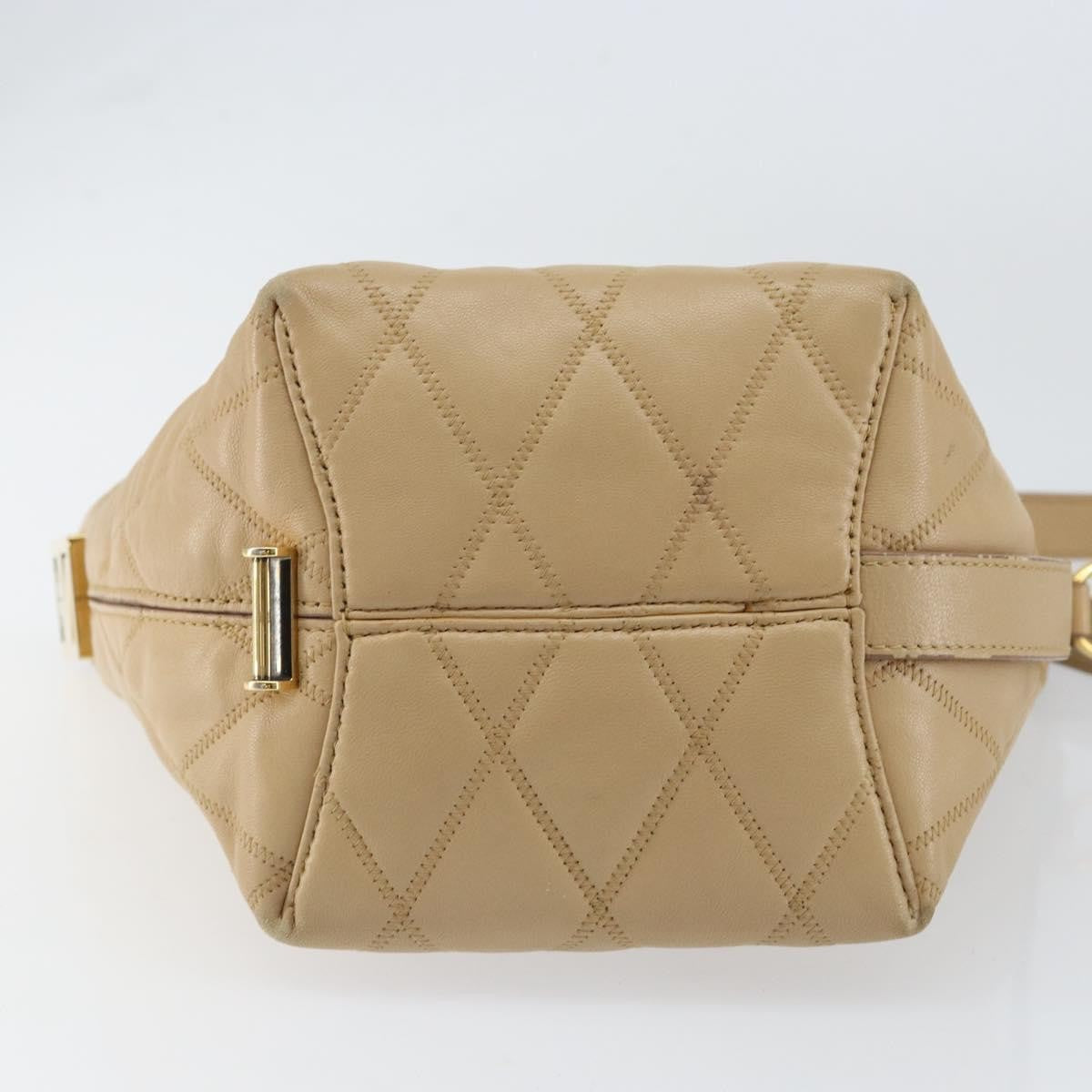 Givenchy GV Bucket Quilted Leather, Beige, Leather, Shoulder Bag