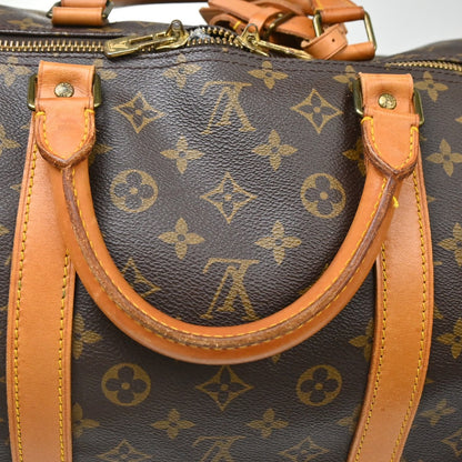 Louis Vuitton Keepall Bandouliere Monogram Canvas, Brown, Canvas, Travel Bag