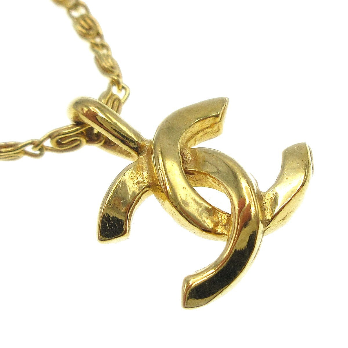 Chanel CC Pendant Metal, Gold, Gold Plated, Necklace
