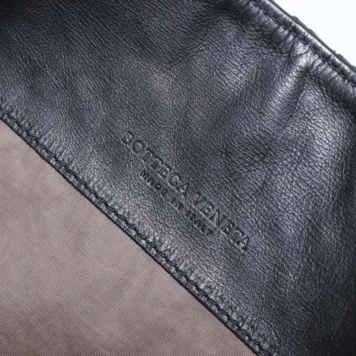 Bottega Veneta Square Flap Messenger Intrecciato Nappa, Black, Leather, Handbag