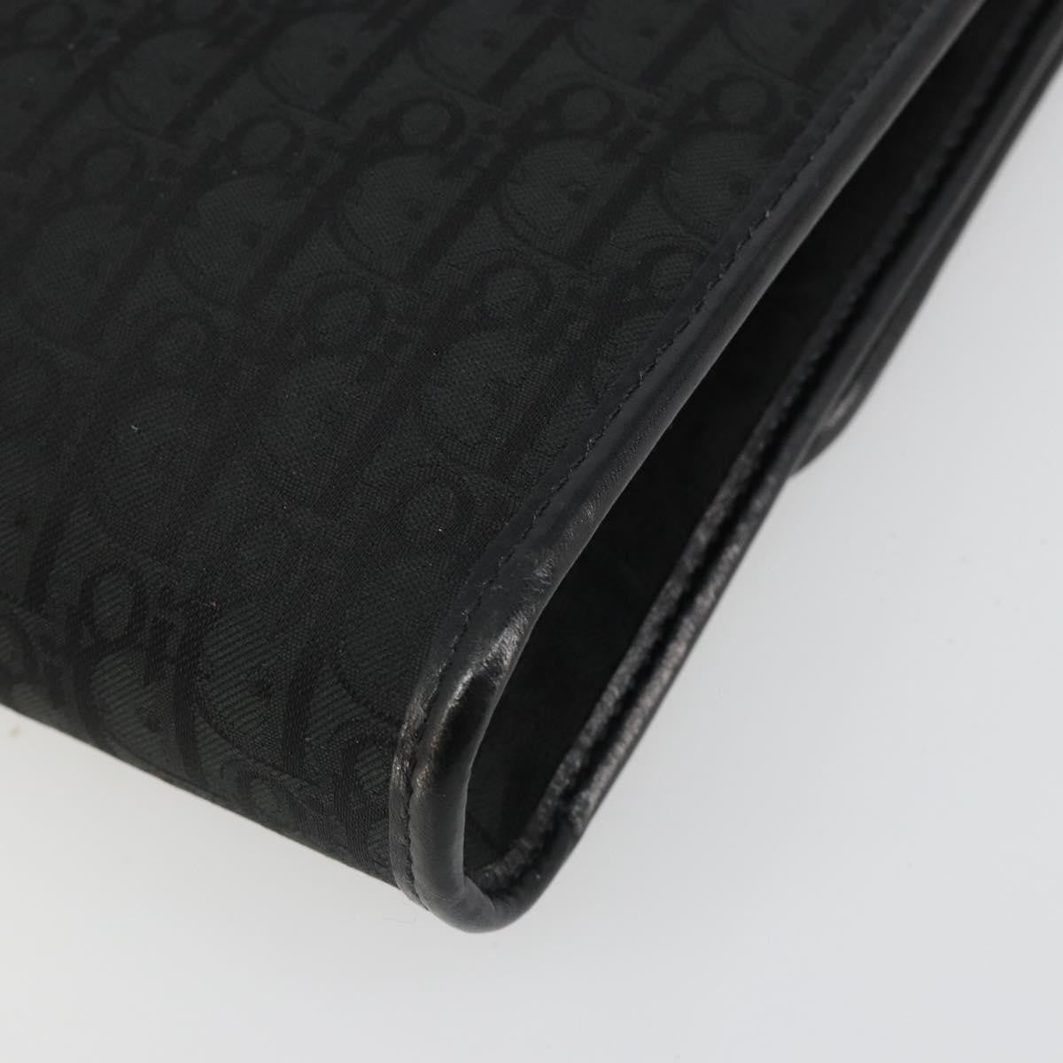 Christian Dior Vintage Trotteur Chain Canvas, Black, Canvas, Shoulder Bag