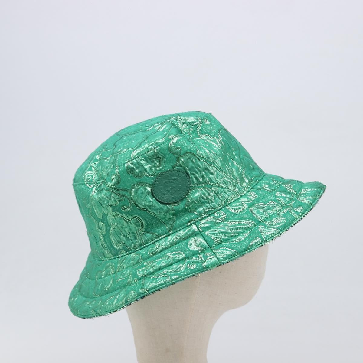 Gucci Reversible Bucket Hat Multicolor GG Canvas, Green, Cotton, Head Accessory
