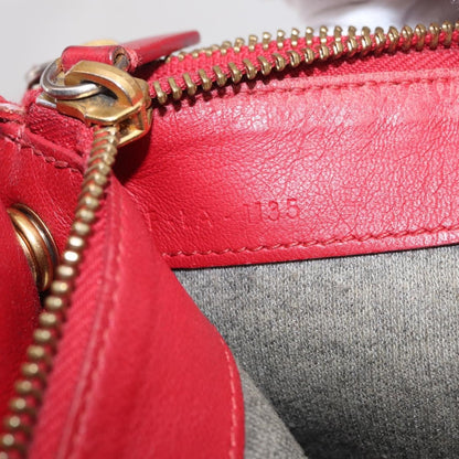 Celine Trio Leather, Red, Leather, Crossbody Bag