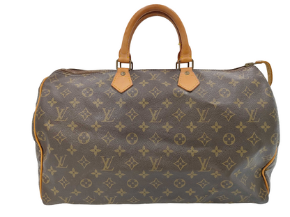 Louis Vuitton Speedy Handbag Monogram Canvas, BROWN, CANVAS, Handbag