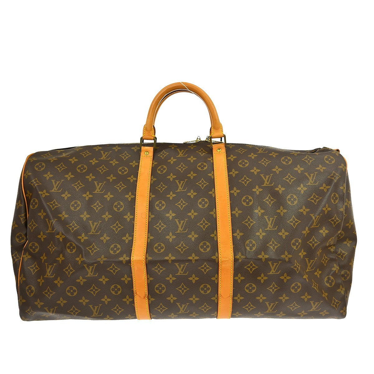 Louis Vuitton Keepall Bandoulière Monogram, Brown, Canvas, Travel Bag