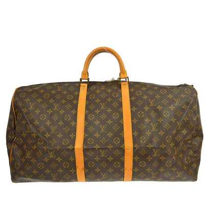 Louis Vuitton Keepall Bandoulière Monogram, Brown, Canvas, Travel Bag