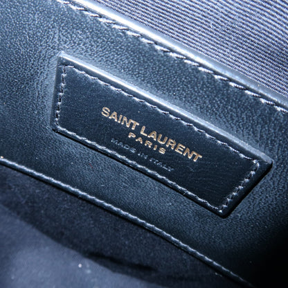 Saint Laurent Love Heart Tassel Chain Leather, Gold, Leather, Handbag