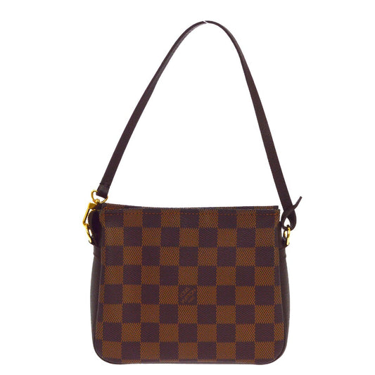 Louis Vuitton Trousse Make Up Damier, Brown, Canvas, Clutch