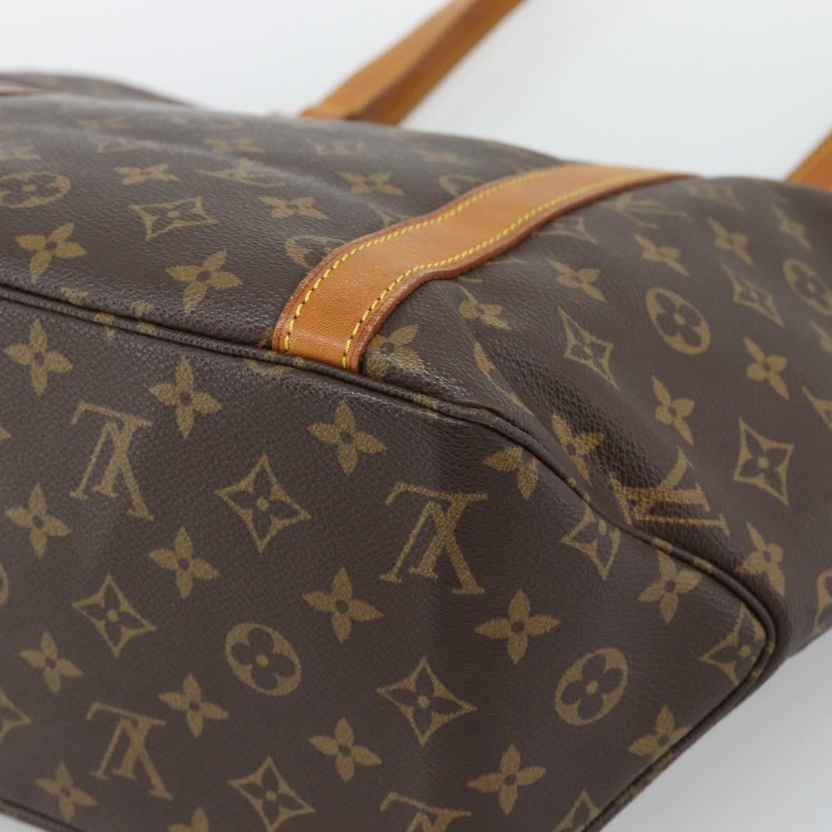 Louis Vuitton Shopping Sac Monogram Canvas, Brown, Canvas, Handbag