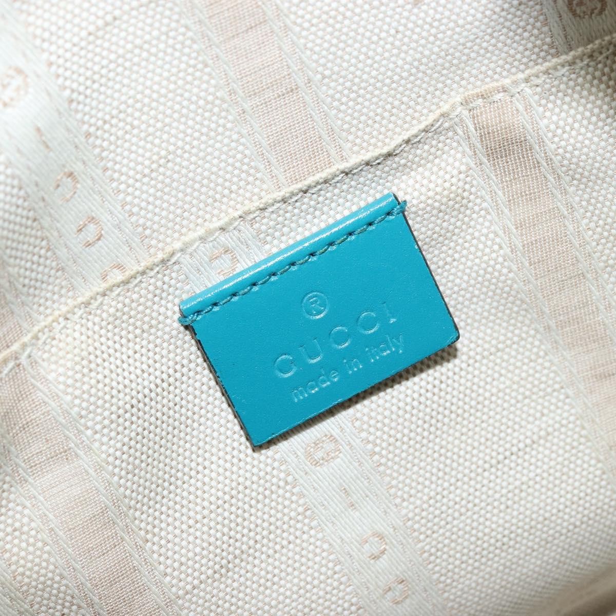 Gucci Bright Bucket Diamante Leather, Blue, Leather, Shoulder Bag