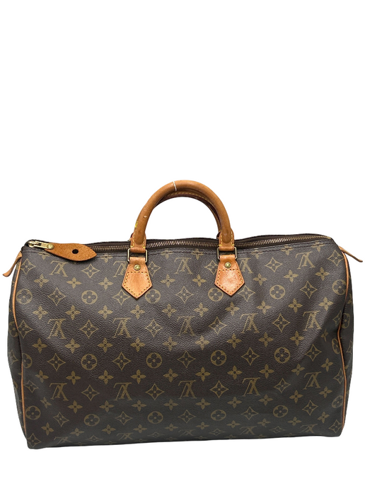 Louis Vuitton Speedy Handbag Monogram Canvas, Brown, Canvas, Handbag