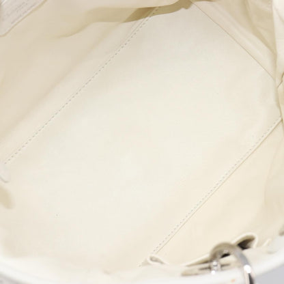 Christian Dior Lady Dior Cannage Quilt Lambskin, White, Leather, Handbag