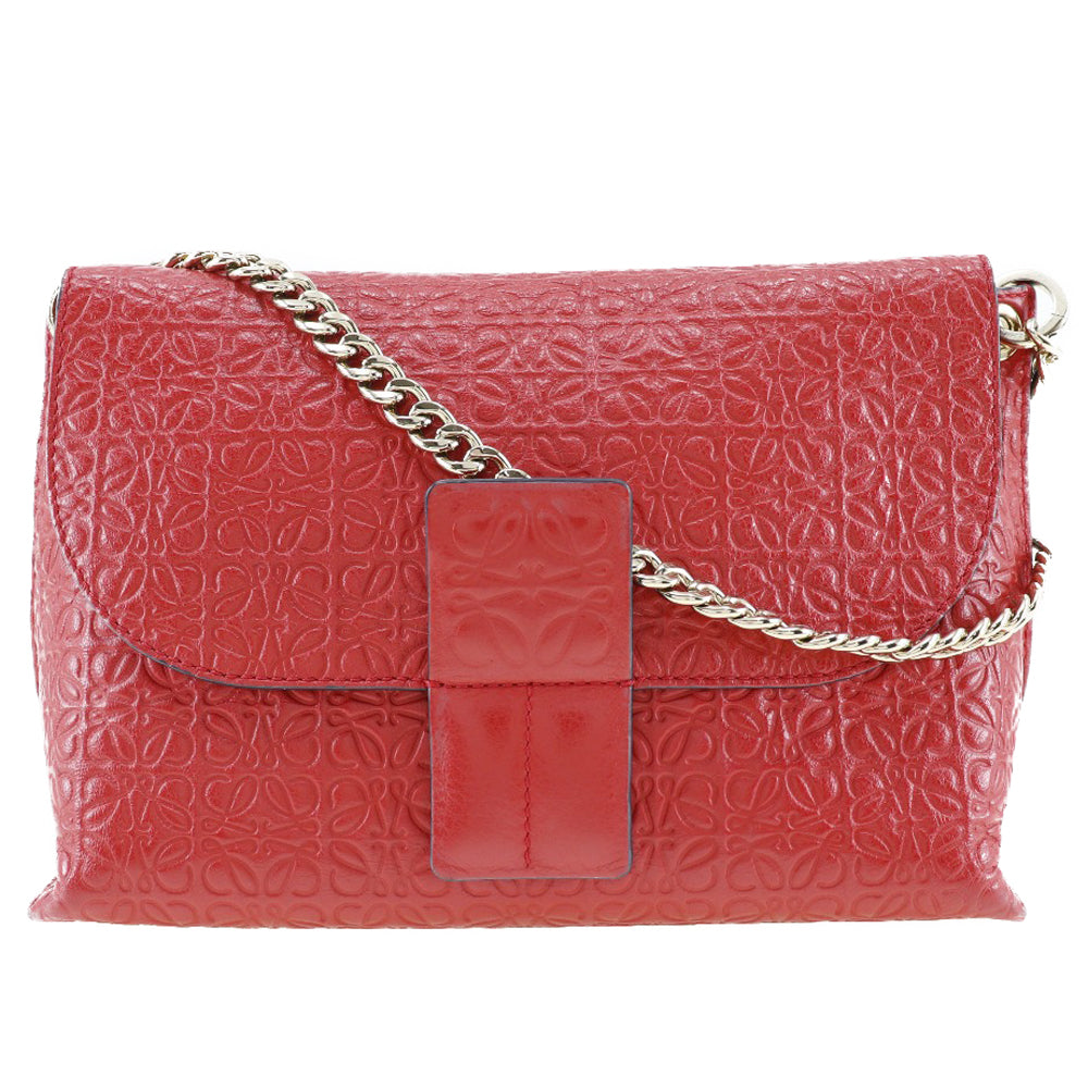 Loewe Avenue, Red, Leather, shoulder