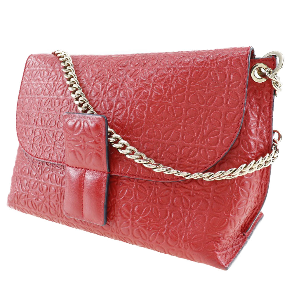 Loewe Avenue, Red, Leather, shoulder