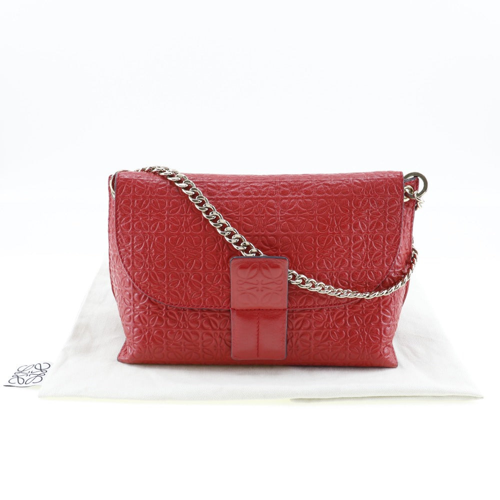 Loewe Avenue, Red, Leather, shoulder