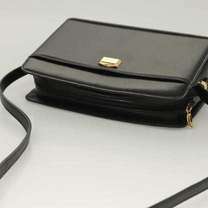 Bally Vintage Leather, Black, Leather, Shoulder Bag