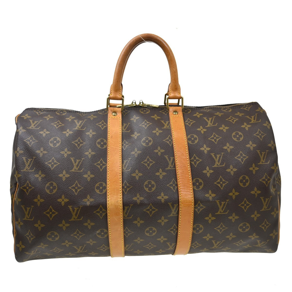 Louis Vuitton Keepall Monogram Canvas, Brown, Canvas, Travel Bag