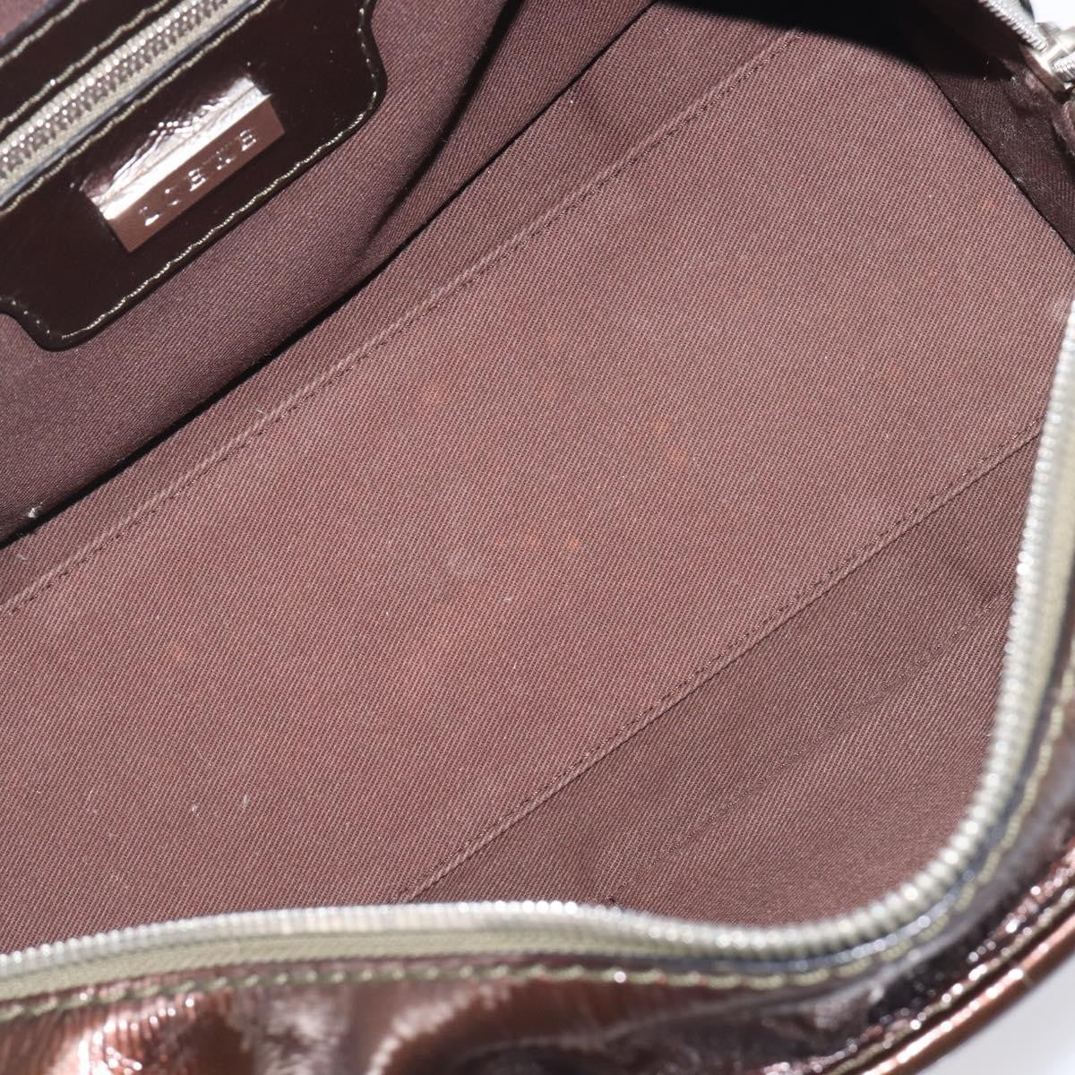 Loewe Amazona Patent, Brown, Patent Leather, Handbag