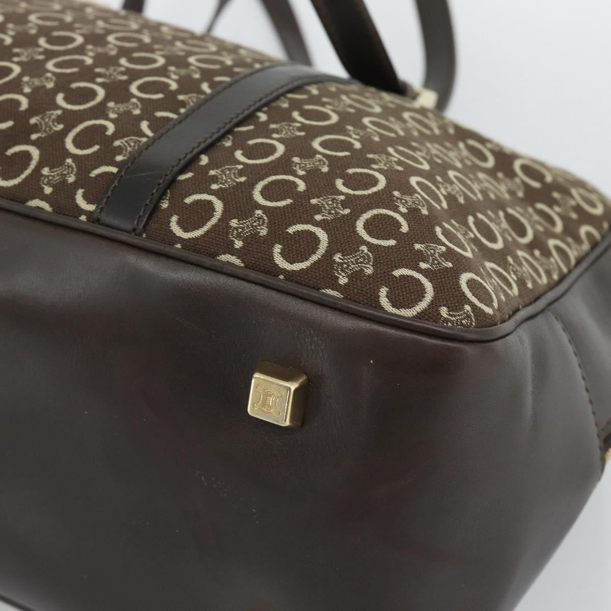 Celine C Macadam Canvas and Leather, Brown, Canvas, Handbag